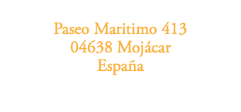  Paseo Maritimo 413 04638 Mojácar España
